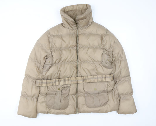 Denim Co Women Beige Size 16 Puffer Jacket Nylon Winter Coat