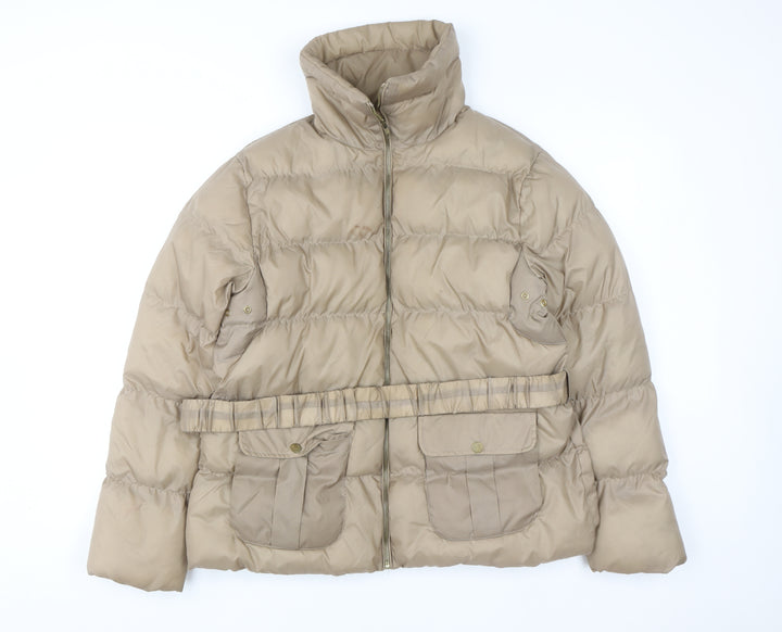 Denim Co Women Beige Size 16 Puffer Jacket Nylon Winter Coat