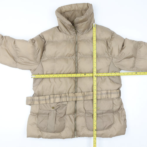 Denim Co Women Beige Size 16 Puffer Jacket Nylon Winter Coat