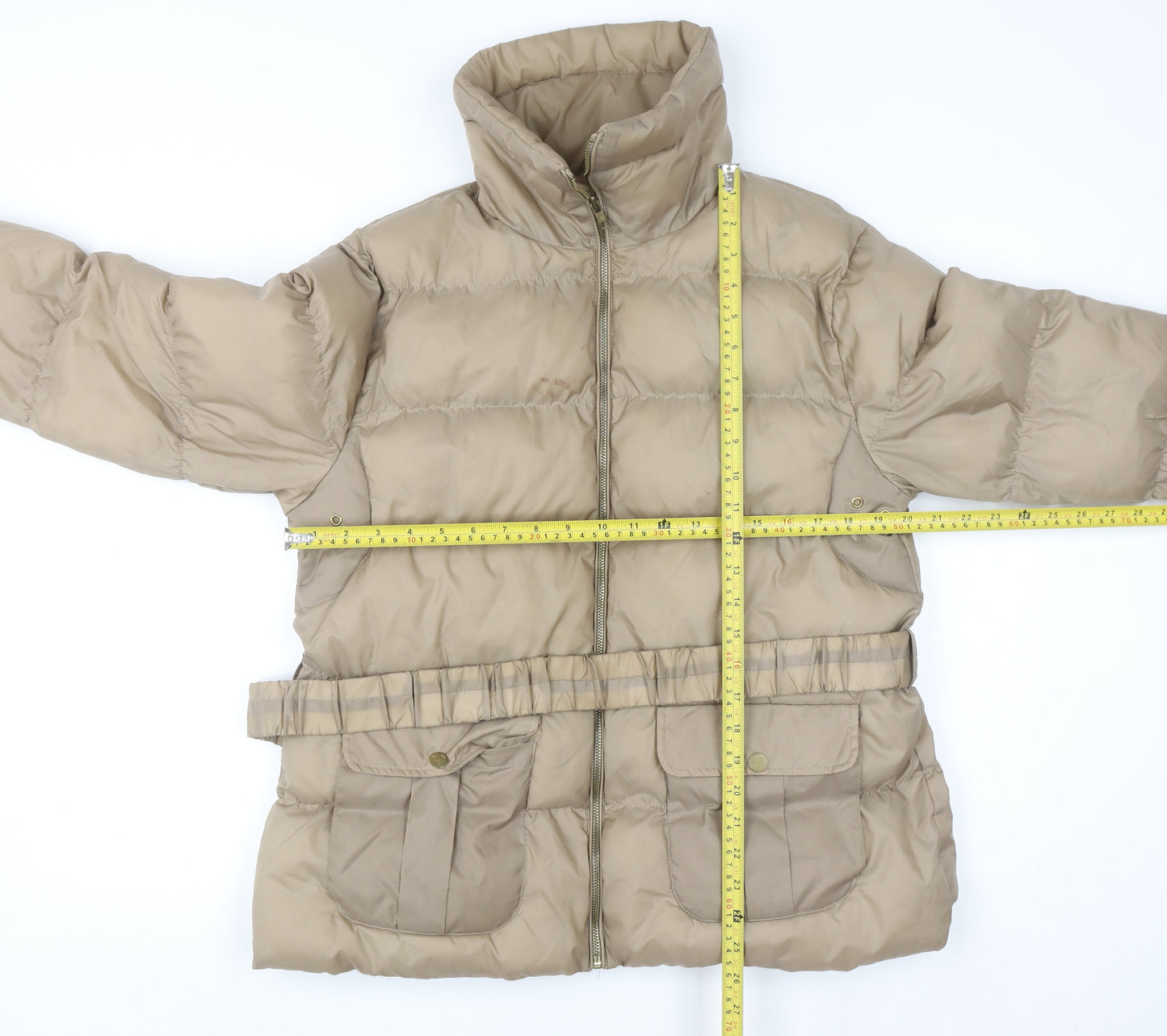 Denim Co Women Beige Size 16 Puffer Jacket Nylon Winter Coat