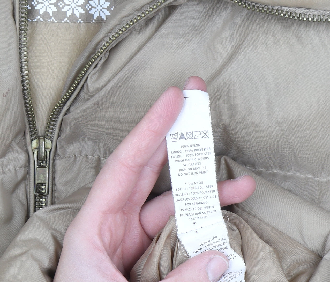 Denim Co Women Beige Size 16 Puffer Jacket Nylon Winter Coat