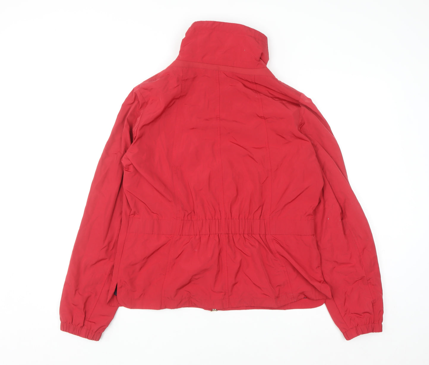 Geox Women Red Windbreaker Jacket Size 12 Lightweight Zip