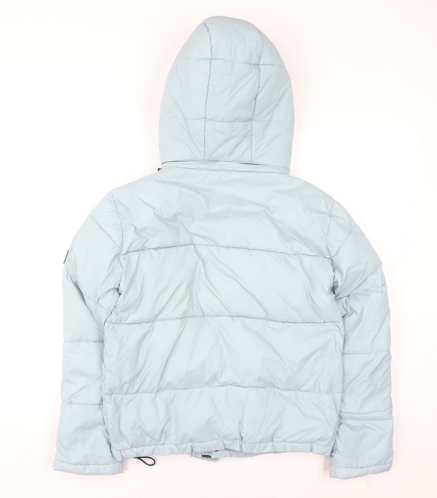 Diesel Women Blue XS Hooded Puffer Jacket Nylon Winter Coat