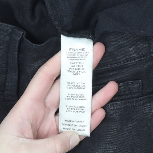 Frame Women's Black Straight Slim Fit Stretch Jeans Size 28