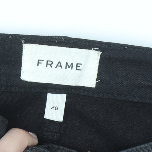 Frame Women's Black Straight Slim Fit Stretch Jeans Size 28