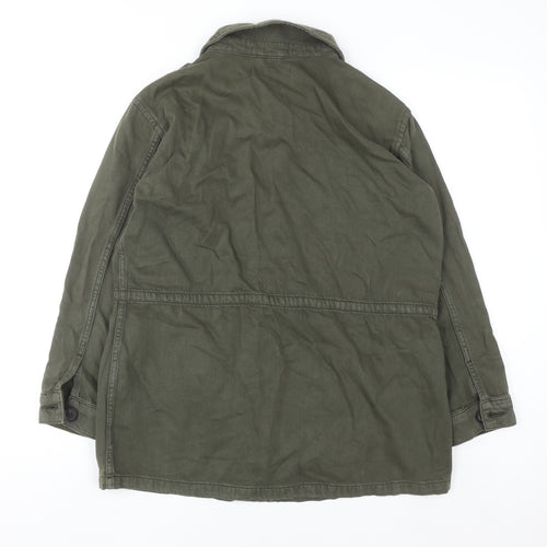 Karen Millen Women's Green Military Twill Jacket UK 10 Button Front