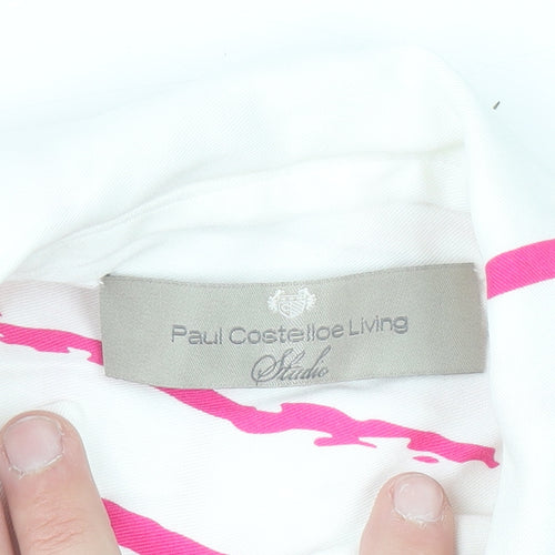 Paul Costelloe Living Studio Women's Multicoloured Checked Long Sleeve Button-Up Shirt Size 10