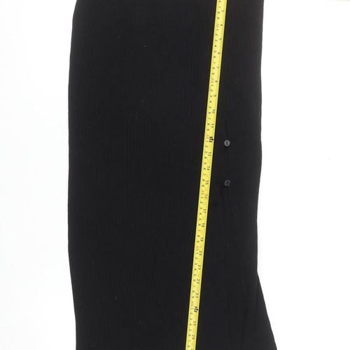Stradivarius Women’s Black Knit Midi Pencil Skirt Size S