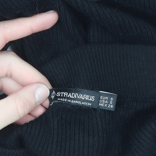 Stradivarius Women’s Black Knit Midi Pencil Skirt Size S
