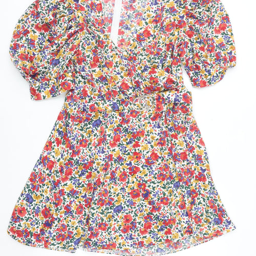 Girl In Mind Women’s Multicoloured Floral Wrap Dress Size 14