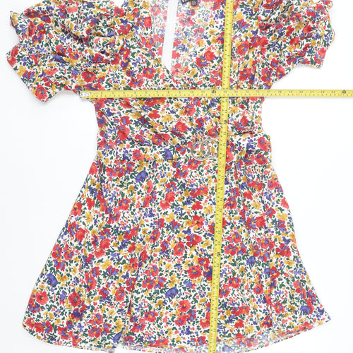 Girl In Mind Women’s Multicoloured Floral Wrap Dress Size 14