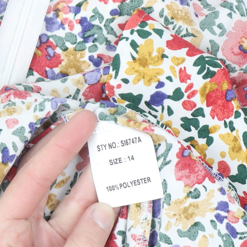 Girl In Mind Women’s Multicoloured Floral Wrap Dress Size 14
