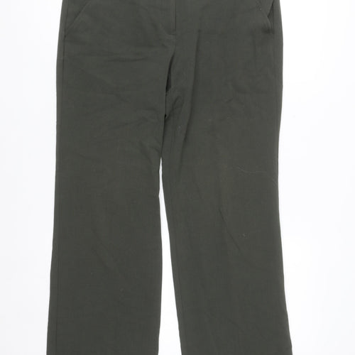 Briggs New York Womens Green 12S Petite Stretch Straight Trousers