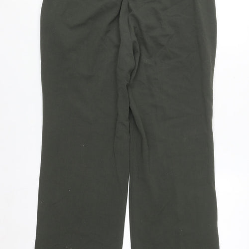 Briggs New York Womens Green 12S Petite Stretch Straight Trousers