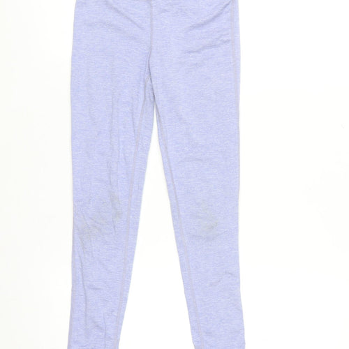 Nike Yoga Dri-FIT Blue Teen Girls S Slim Fit Stretch Leggings