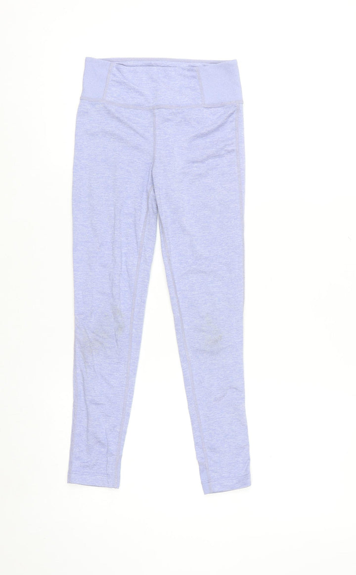Nike Yoga Dri-FIT Blue Teen Girls S Slim Fit Stretch Leggings