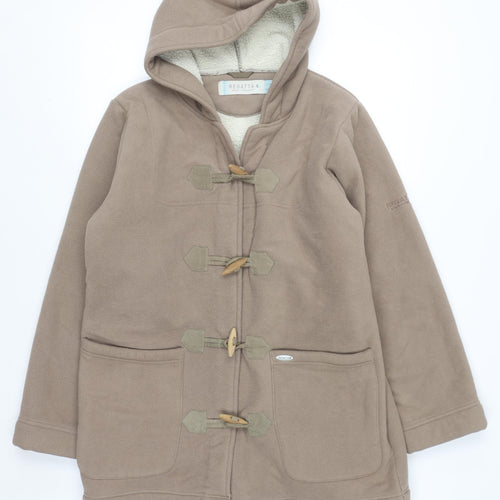Regatta Women's Beige Fleece Toggle Hooded Mid-Length Coat UK 10