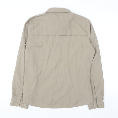 Mountain Warehouse Women Beige UK14 Collared Lightweight Travel Shirt