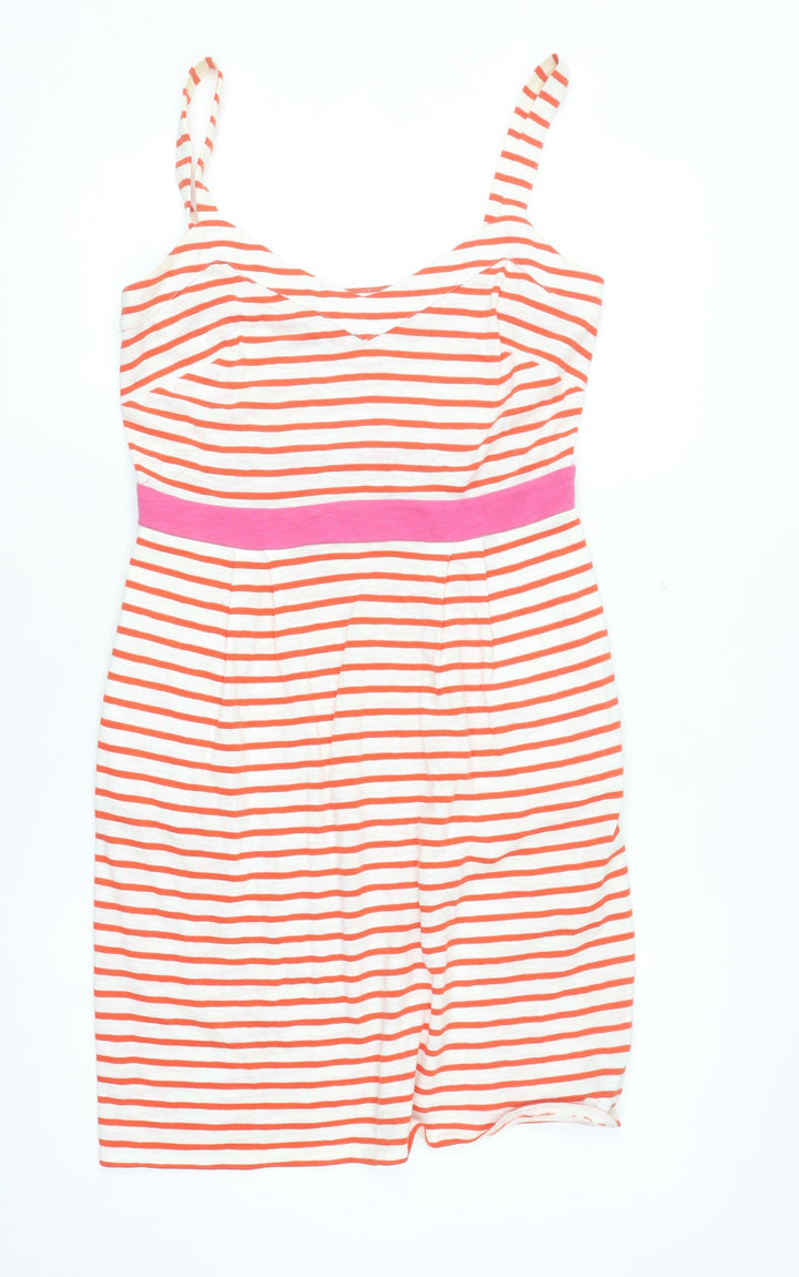 Boden Women’s Multicoloured Striped Cotton Tank Dress Size 8