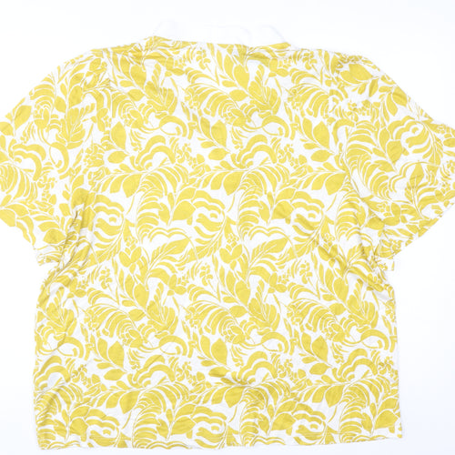 Marks and Spencer Women Yellow Floral Tunic Blouse Size 20