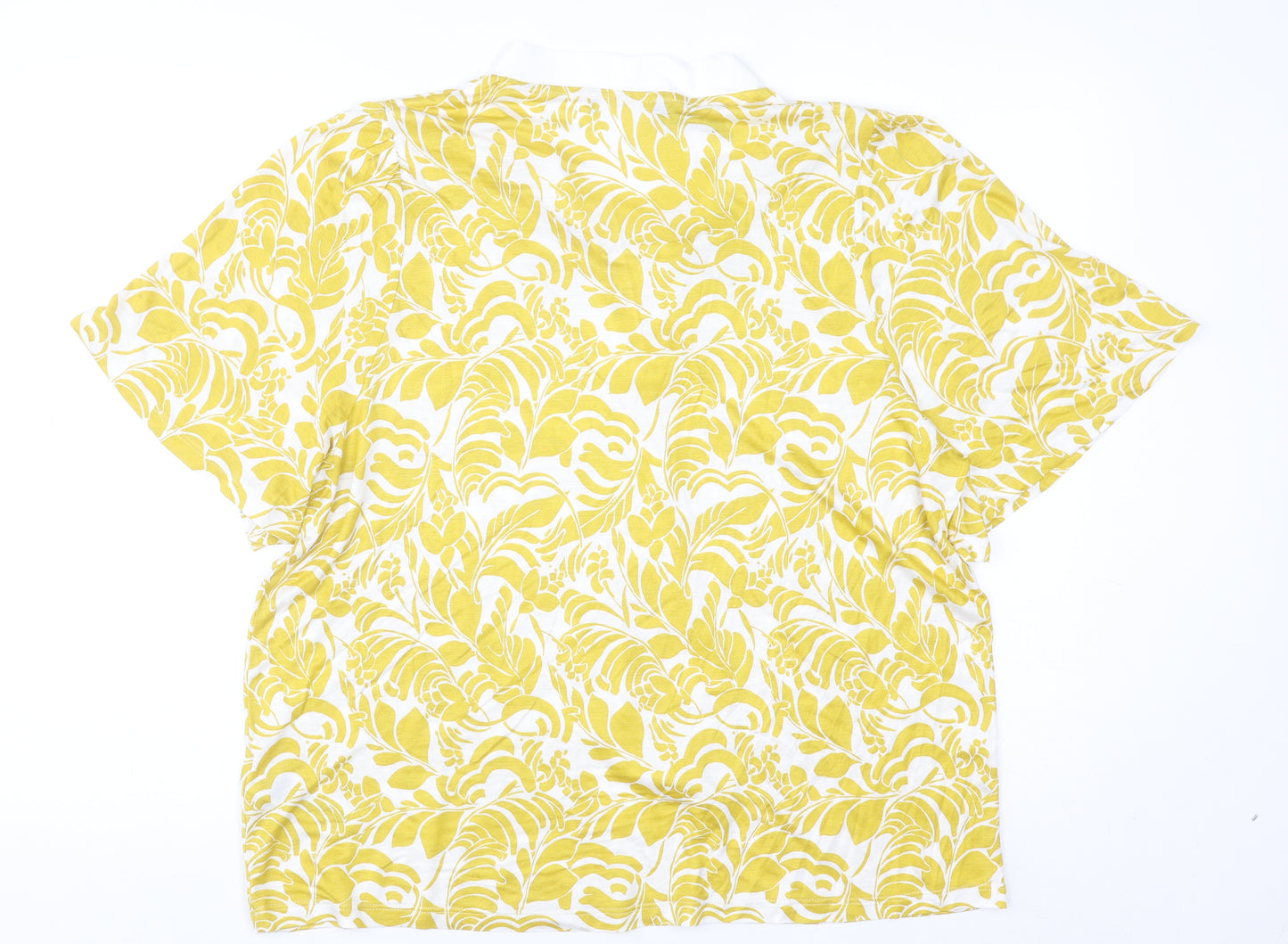 Marks and Spencer Women Yellow Floral Tunic Blouse Size 20