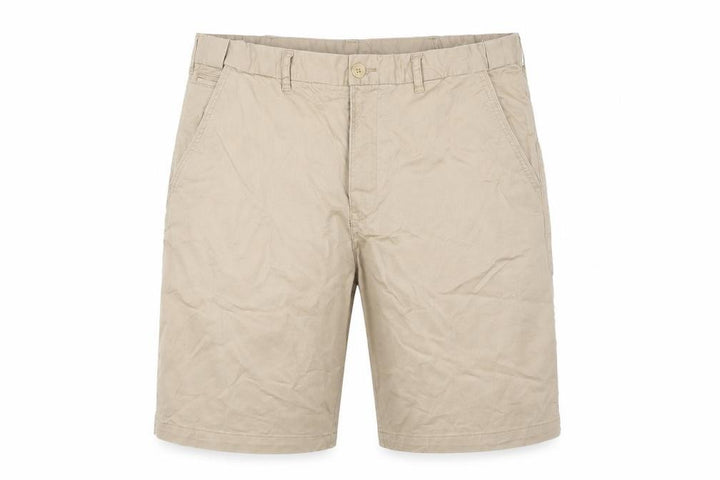 Front view of Dunnes Men's Beige Chino Shorts, size XL, 40in Waist
