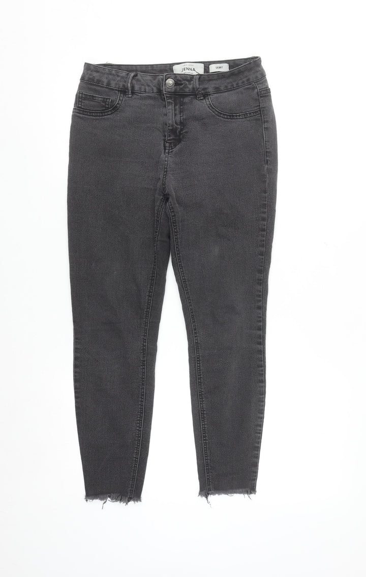 New Look Women Black Skinny Jenna Mid Rise Stretch Jeans Size 10