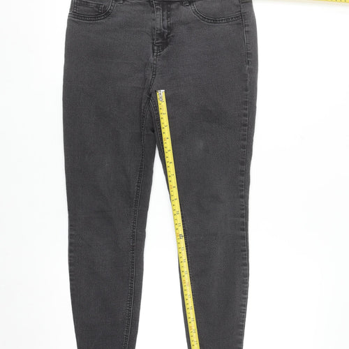 New Look Women Black Skinny Jenna Mid Rise Stretch Jeans Size 10