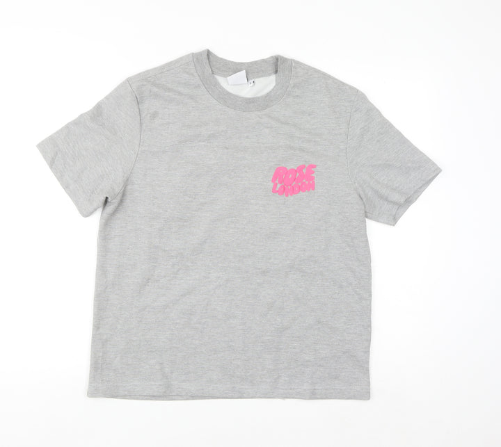 Rose London Women’s Grey Crew Neck Short Sleeve T-Shirt Size L