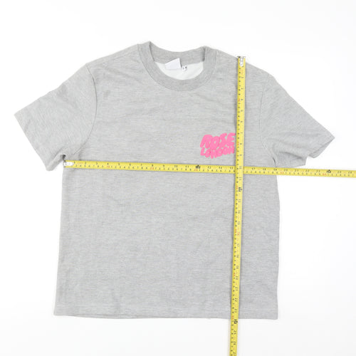 Rose London Women’s Grey Crew Neck Short Sleeve T-Shirt Size L