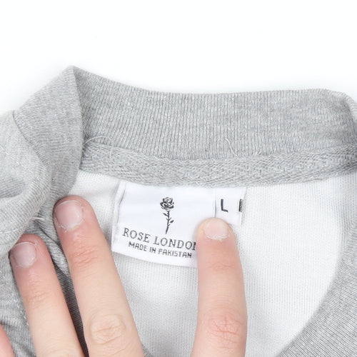Rose London Women’s Grey Crew Neck Short Sleeve T-Shirt Size L