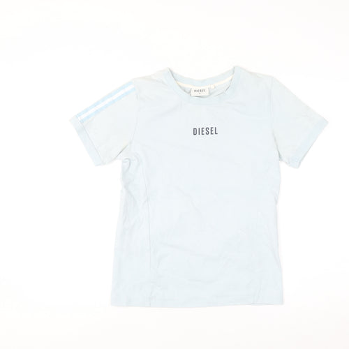 Diesel Women's Blue Slim Fit Cotton Stretch T-Shirt Size S