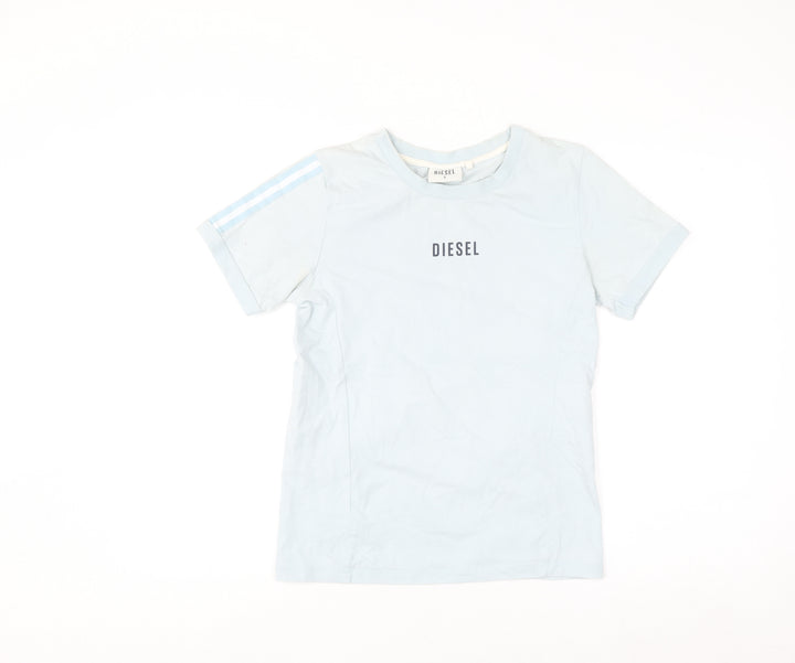 Diesel Women's Blue Slim Fit Cotton Stretch T-Shirt Size S