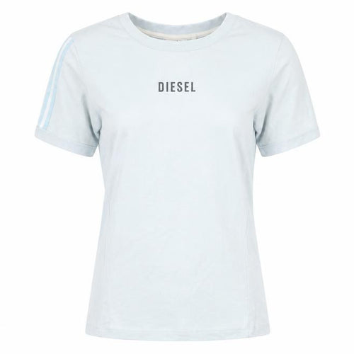 Diesel Women's Blue Slim Fit Cotton Stretch T-Shirt Size S