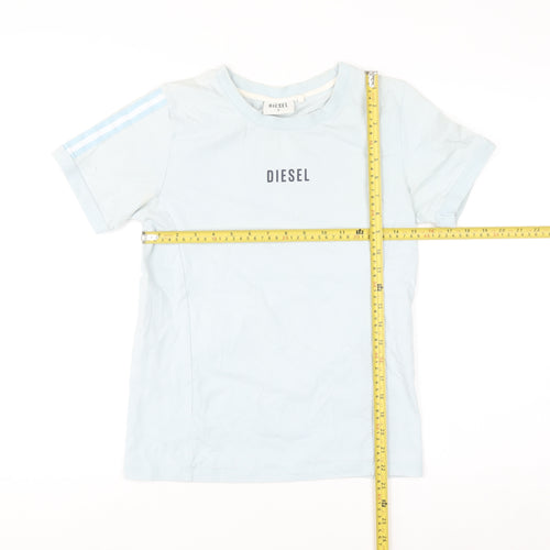 Diesel Women's Blue Slim Fit Cotton Stretch T-Shirt Size S