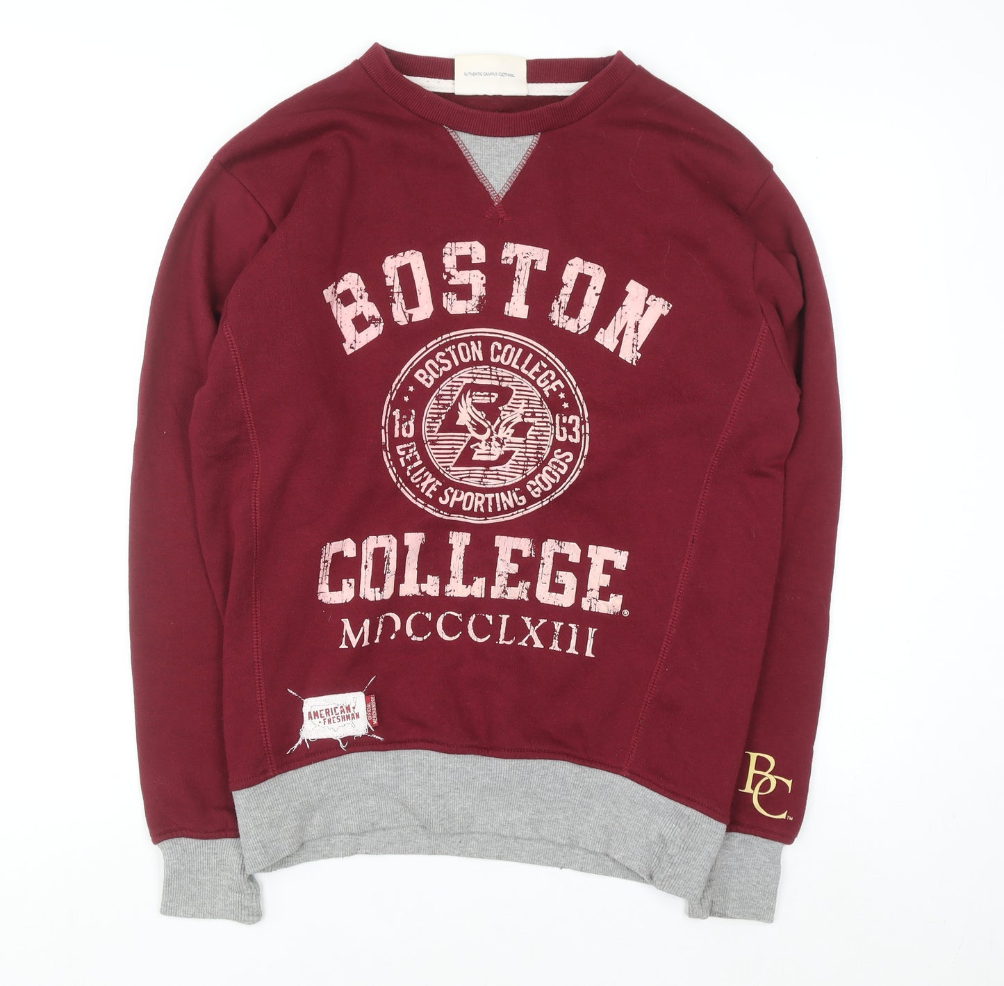American Freshman Women's Burgundy Boston College Pullover Sweatshirt M
