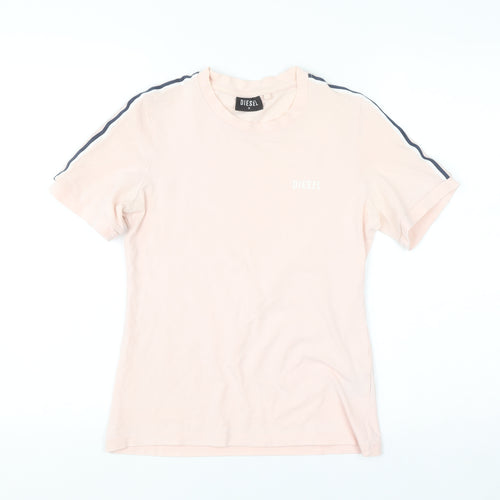 Diesel Womens Pink Slim Fit Short Sleeve T-Shirt Size S