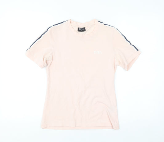 Diesel Womens Pink Slim Fit Short Sleeve T-Shirt Size S