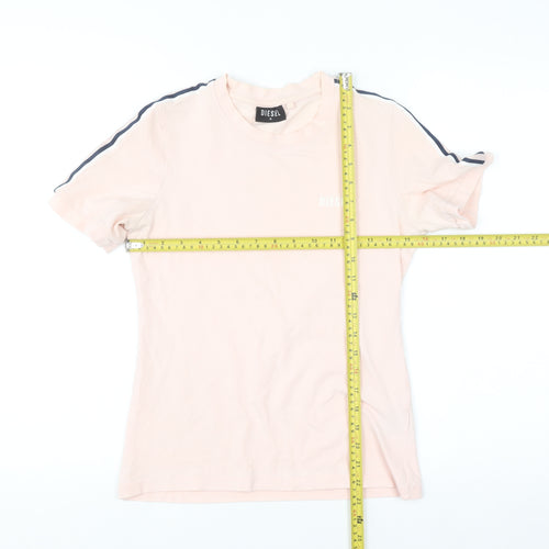 Diesel Womens Pink Slim Fit Short Sleeve T-Shirt Size S