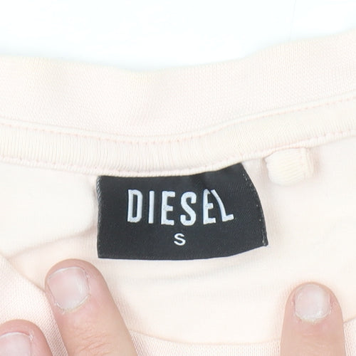 Diesel Womens Pink Slim Fit Short Sleeve T-Shirt Size S