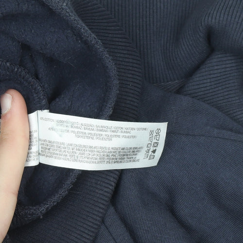 Primark Women Navy Blue 1/2 Zip High Neck Sweatshirt Size 10-12