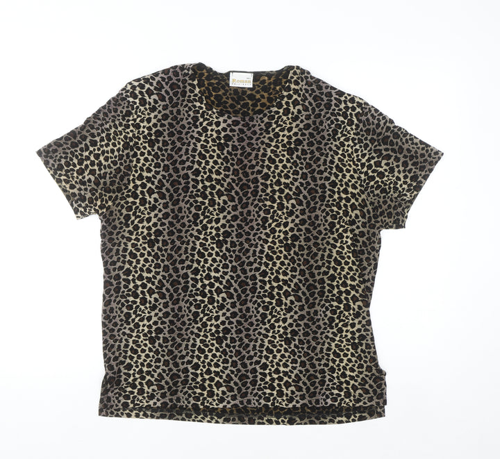 Roman Originals Women’s Leopard Print Short Sleeve T-Shirt M/L