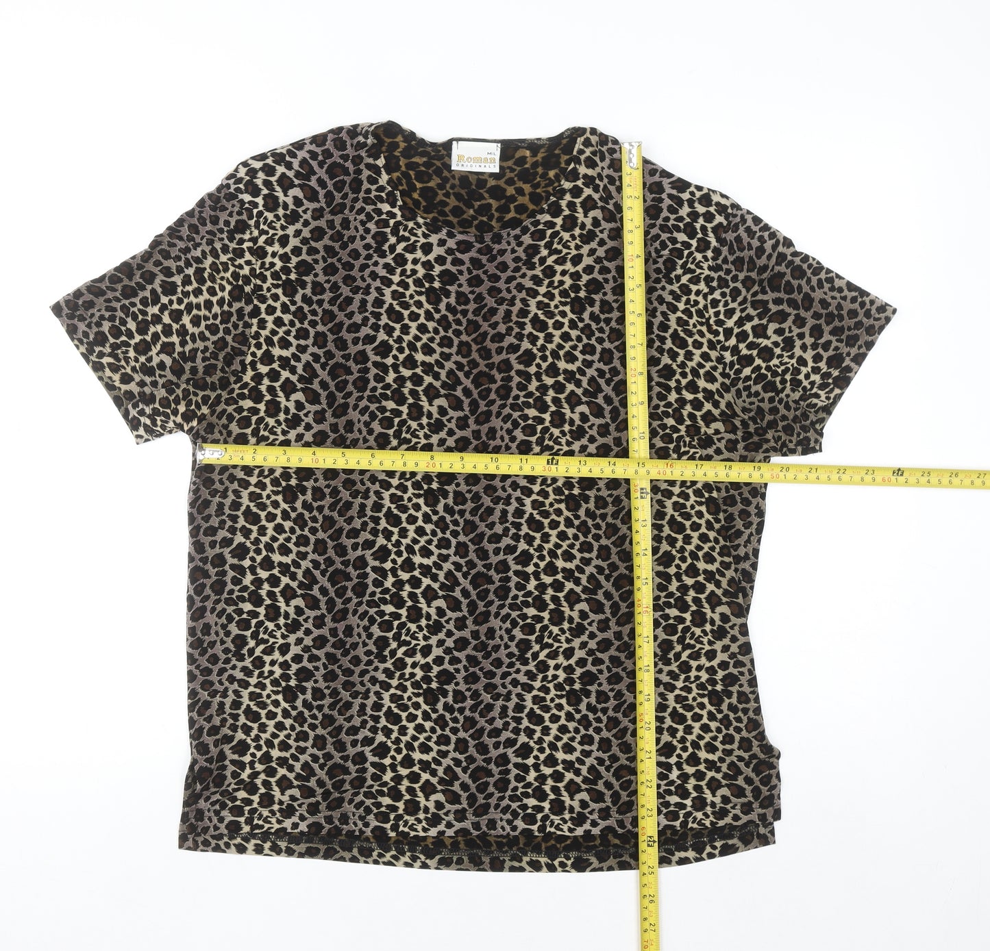 Roman Originals Women’s Leopard Print Short Sleeve T-Shirt M/L