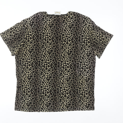 Roman Originals Women’s Leopard Print Short Sleeve T-Shirt M/L