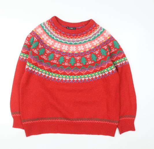 Dunnes Stores Women’s Red Fair Isle Christmas Pullover Jumper L