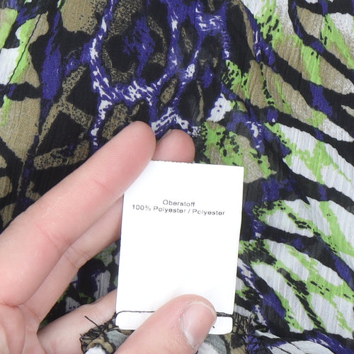 Classic by Michèle Boyard Women's Multicoloured Animal Print Chiffon Blouse Size 20