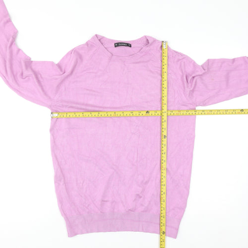Dunnes Women's Pink Crew Neck Pullover Jumper Size 16
