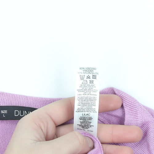 Dunnes Women's Pink Crew Neck Pullover Jumper Size 16