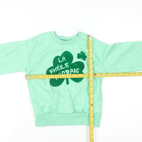 Leigh Tucker Willow Boys Green 5-6 Years Pullover St Patrick’s Day Sweatshirt