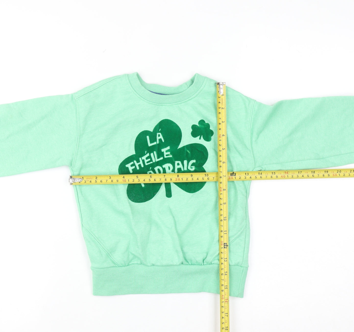 Leigh Tucker Willow Boys Green 5-6 Years Pullover St Patrick’s Day Sweatshirt